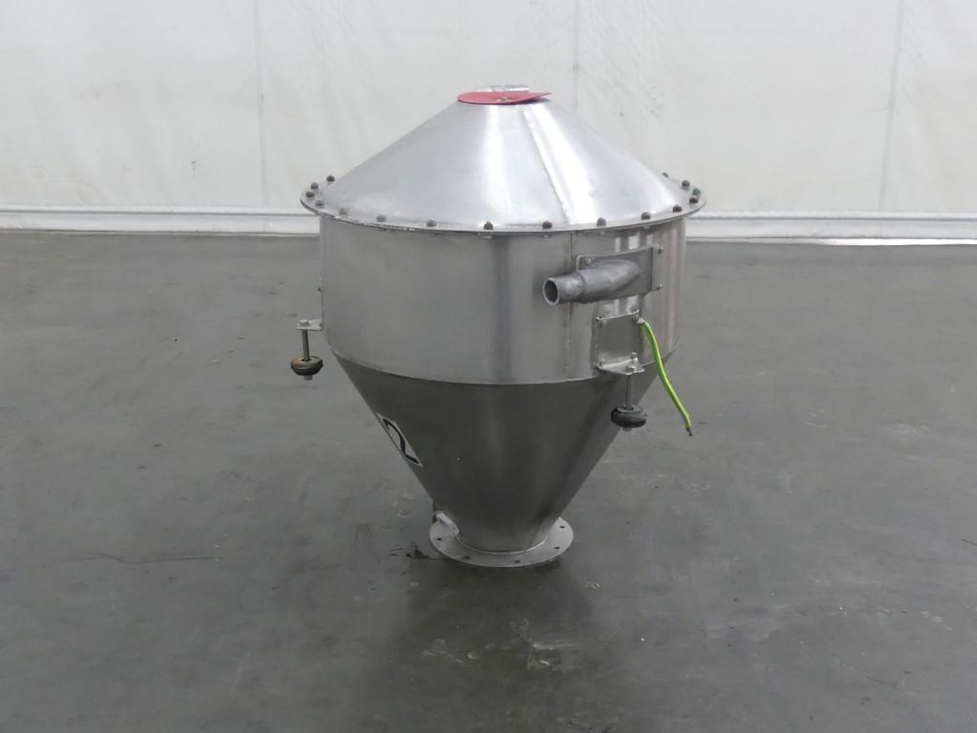 50 Gallon Conical Hopper with Discharge Tube