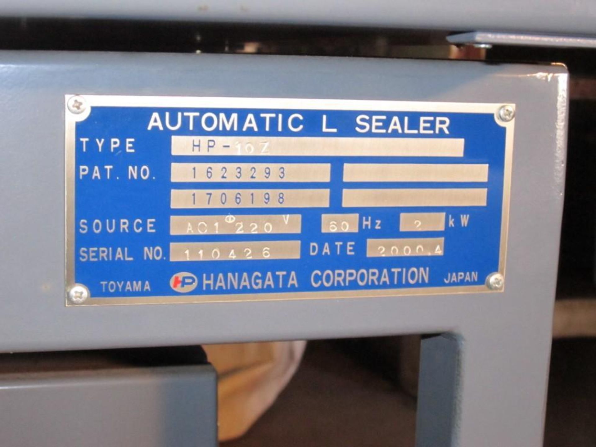 Hanagata HP-10Z Automatic L-Bar Sealer - Image 5 of 5