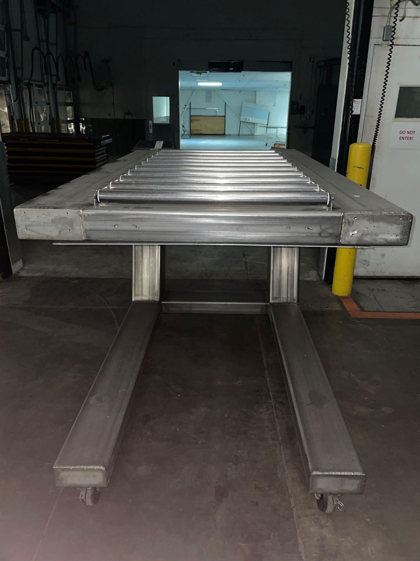 Stainless Steel Cart with Roller Conveyor Top - Image 2 of 4