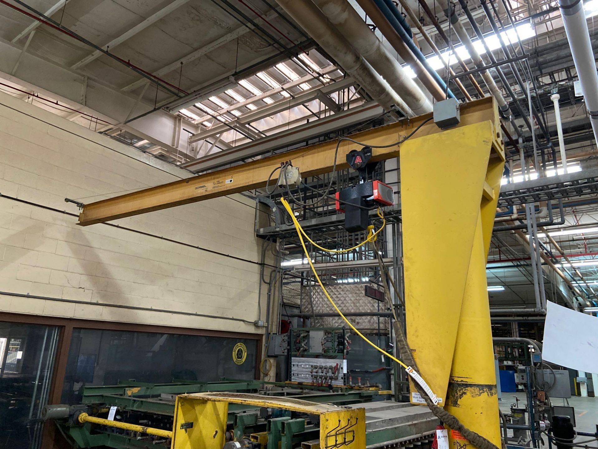 KoneCranes Swing Arm Crane with 1/2 Ton Hoist