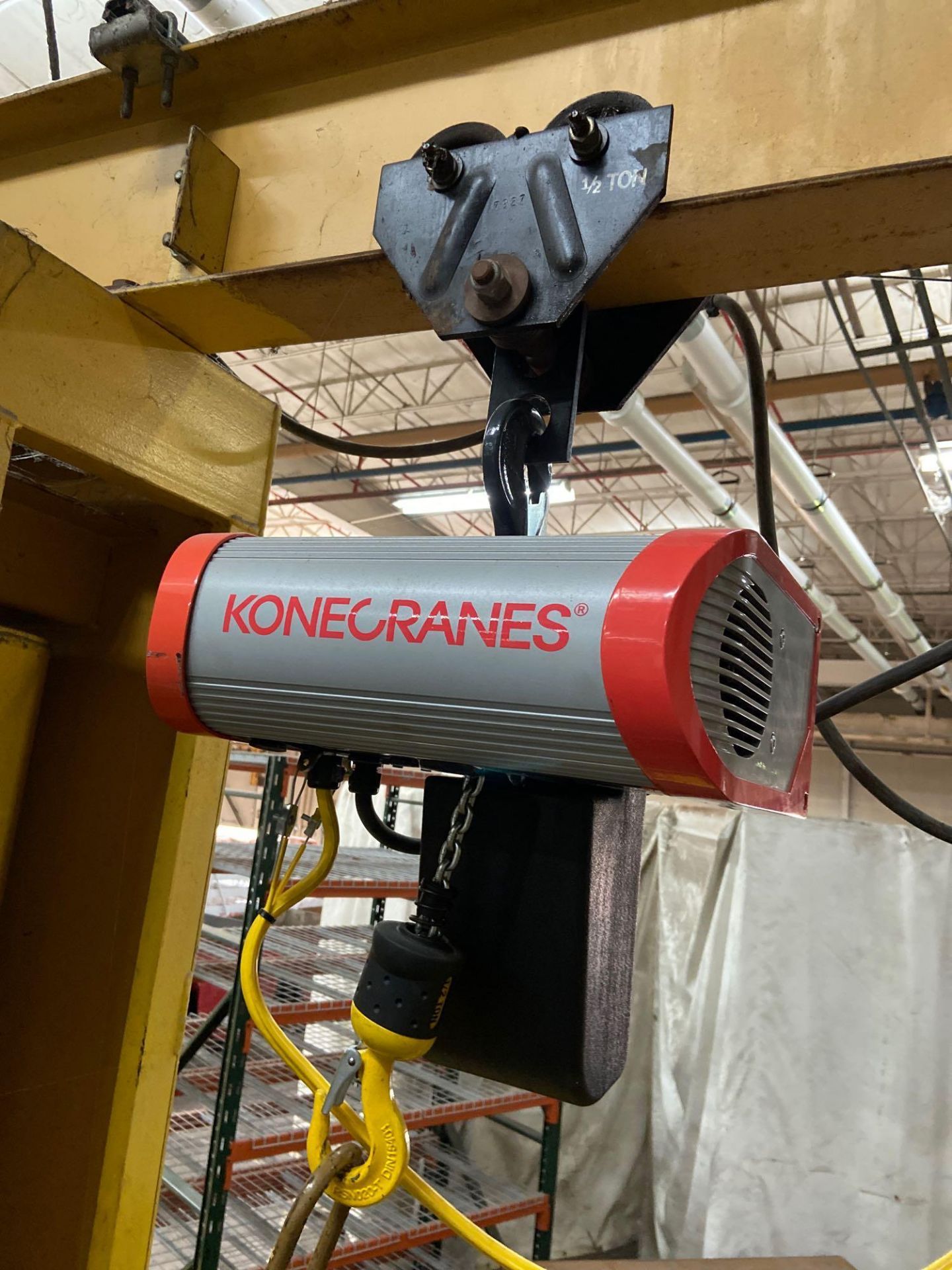 KoneCranes Swing Arm Crane with 1/2 Ton Hoist - Image 3 of 4