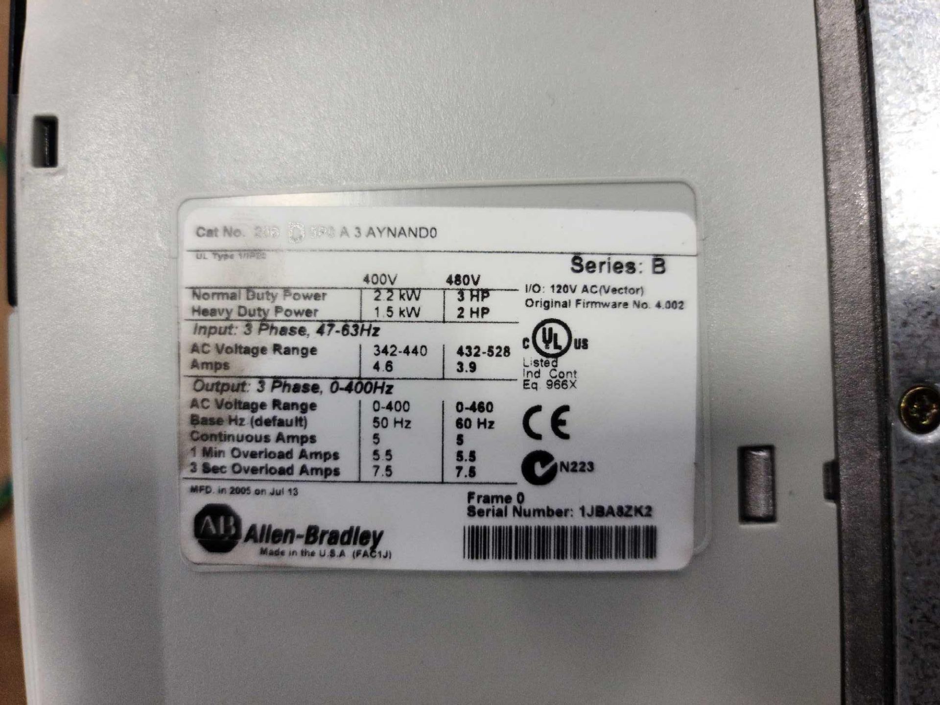 (2) Allen-Bradley PowerFlex700 Motor Drives - Image 3 of 4