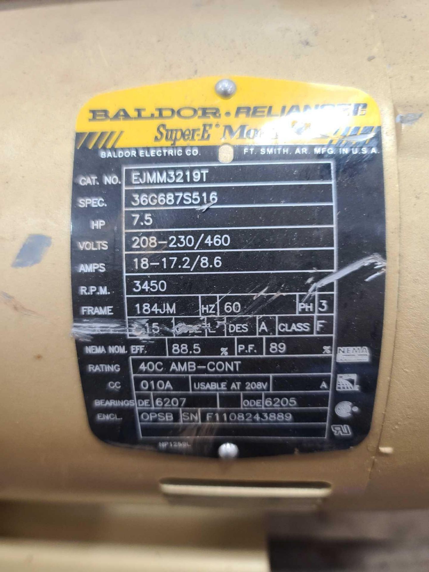 Belf and Gossett Pump with Baldor 7.5HP Motor - Image 5 of 5