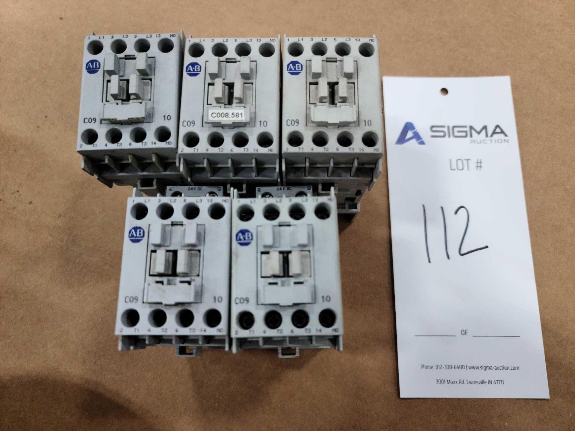 (5) Allen-Bradley 100-C09Z*10 Series A Contactors