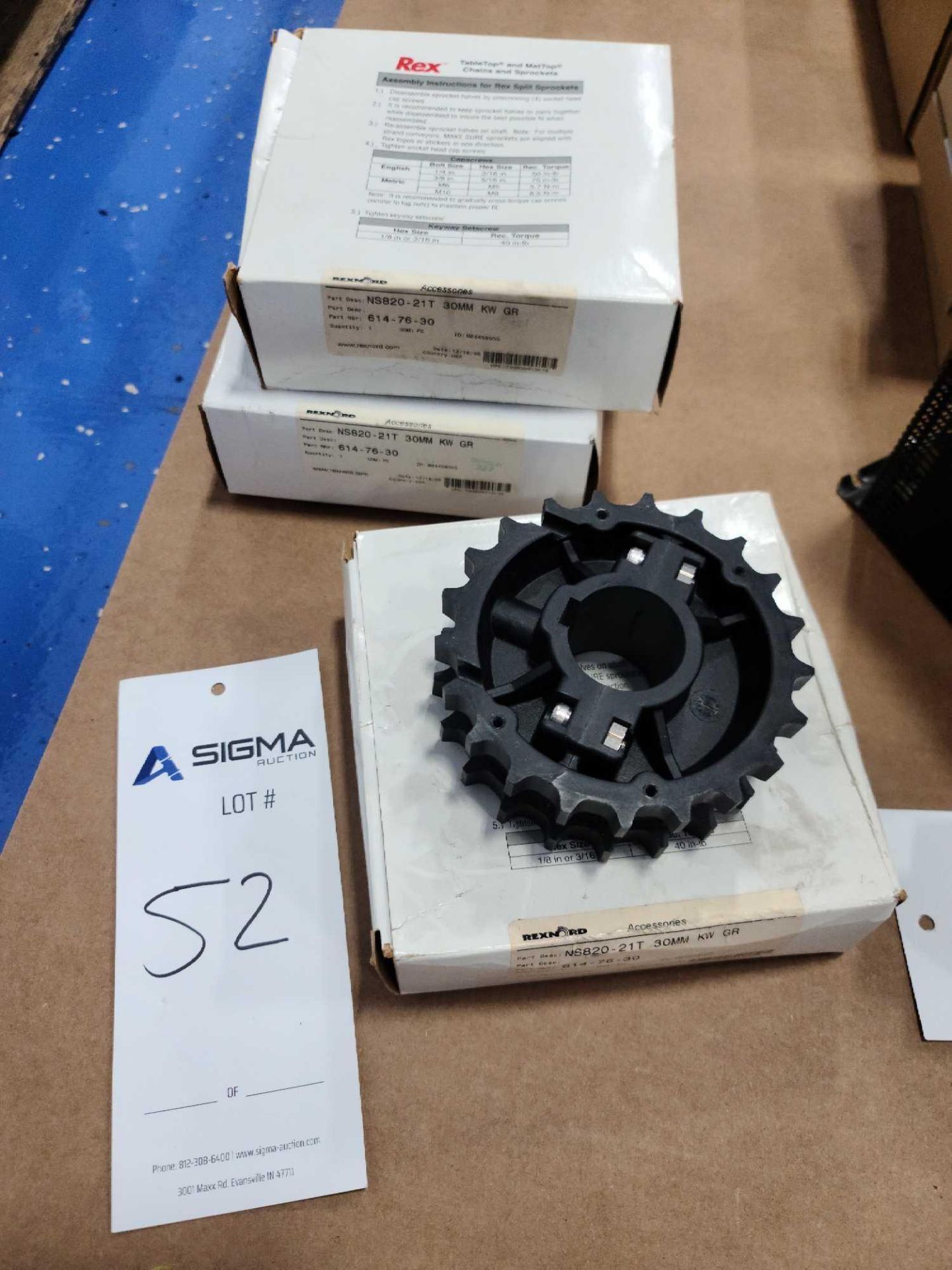 (3) Rexnord Table-Top Conveyor Chain Sprockets