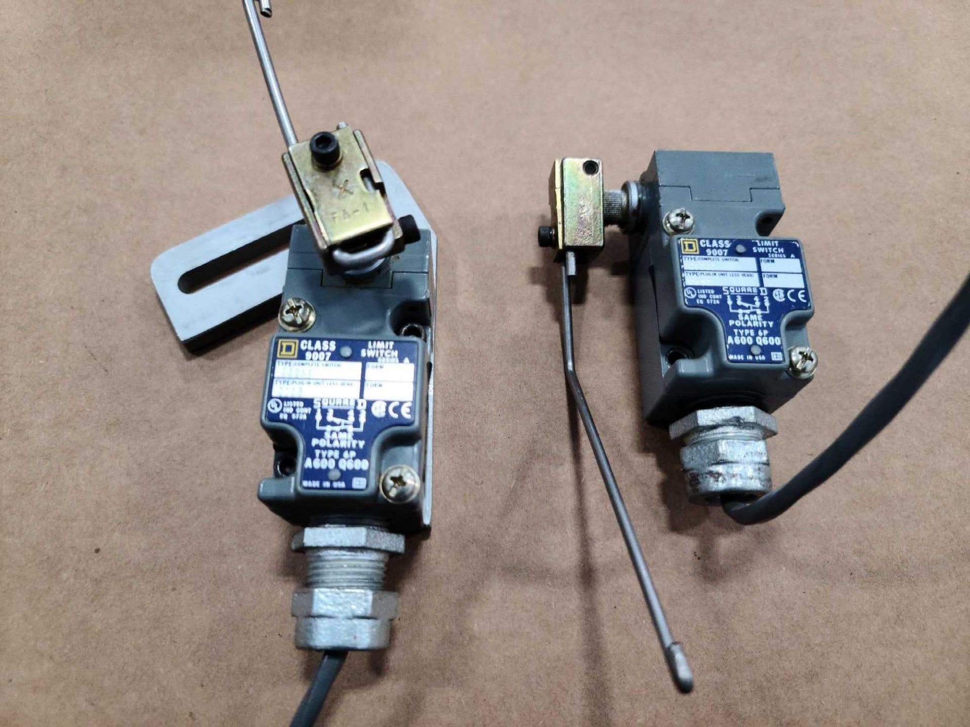 (2) Norgen Air Control In-Line Valves and (2) Square D Limit Switches - Image 2 of 3
