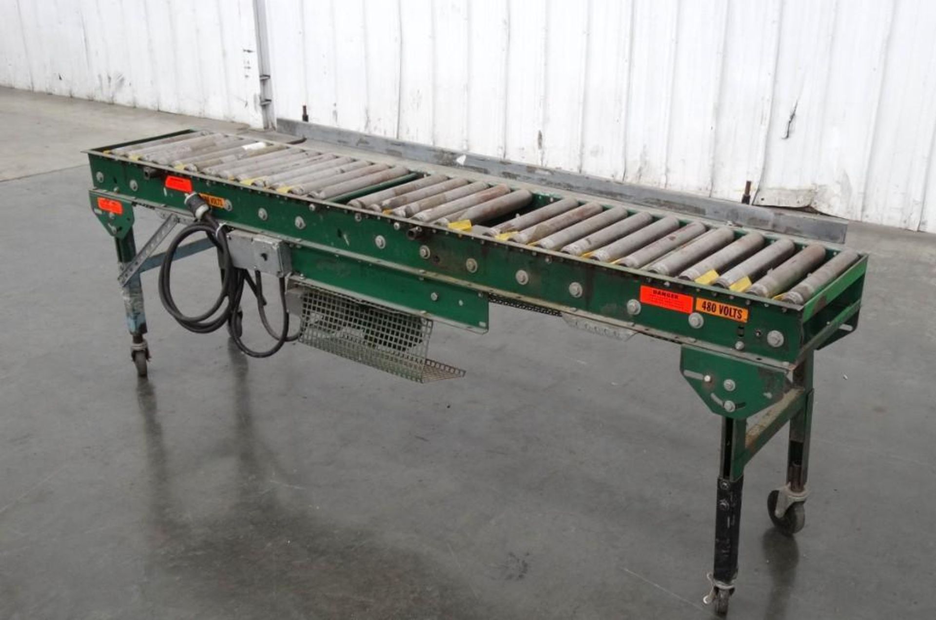 Rapistan 96" L x 15" W V-Belt Live Roller Conveyor