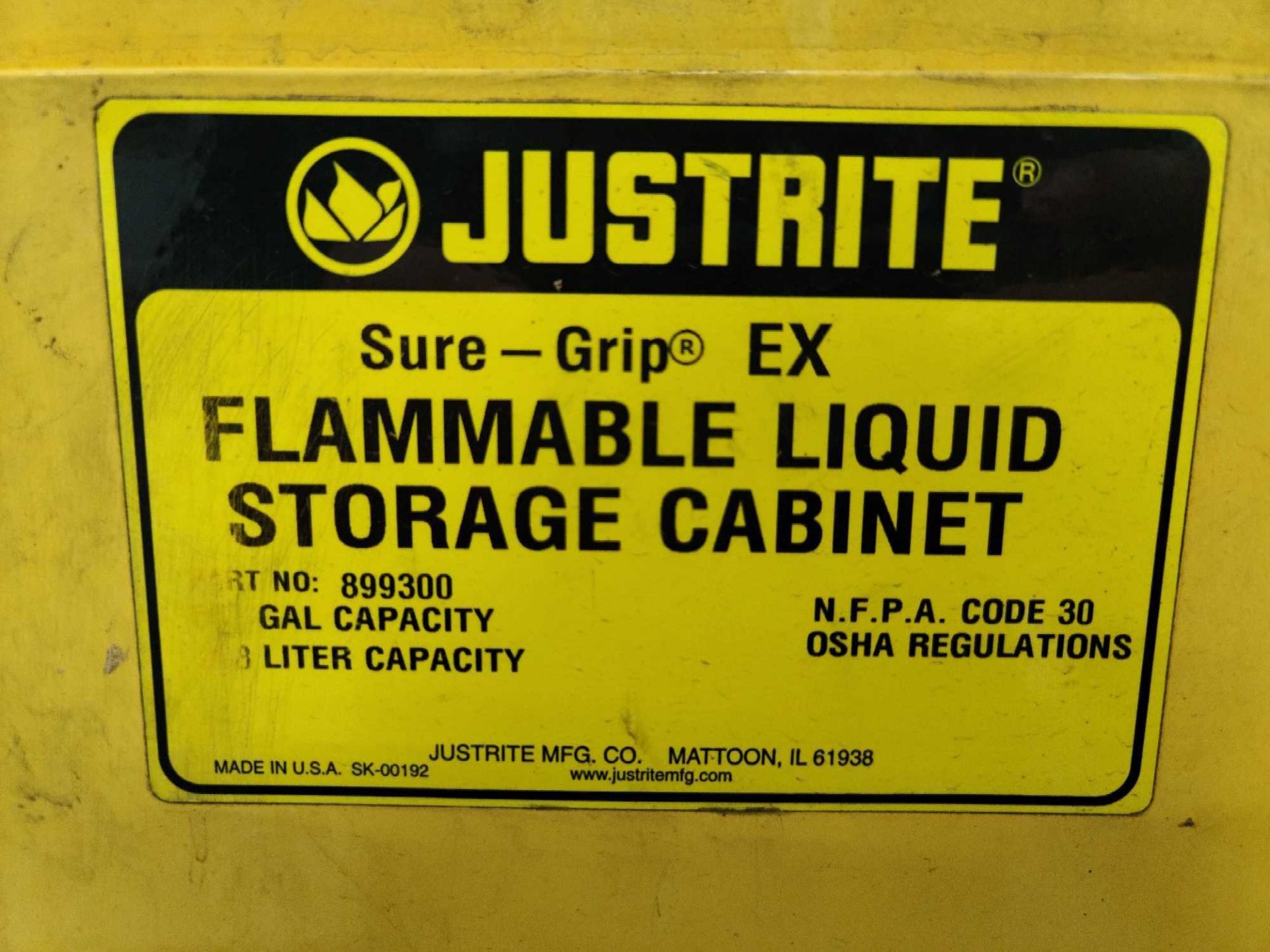 Justrite Sure-Grip EX Flammable Liquid Storage Cabinet - Image 3 of 4