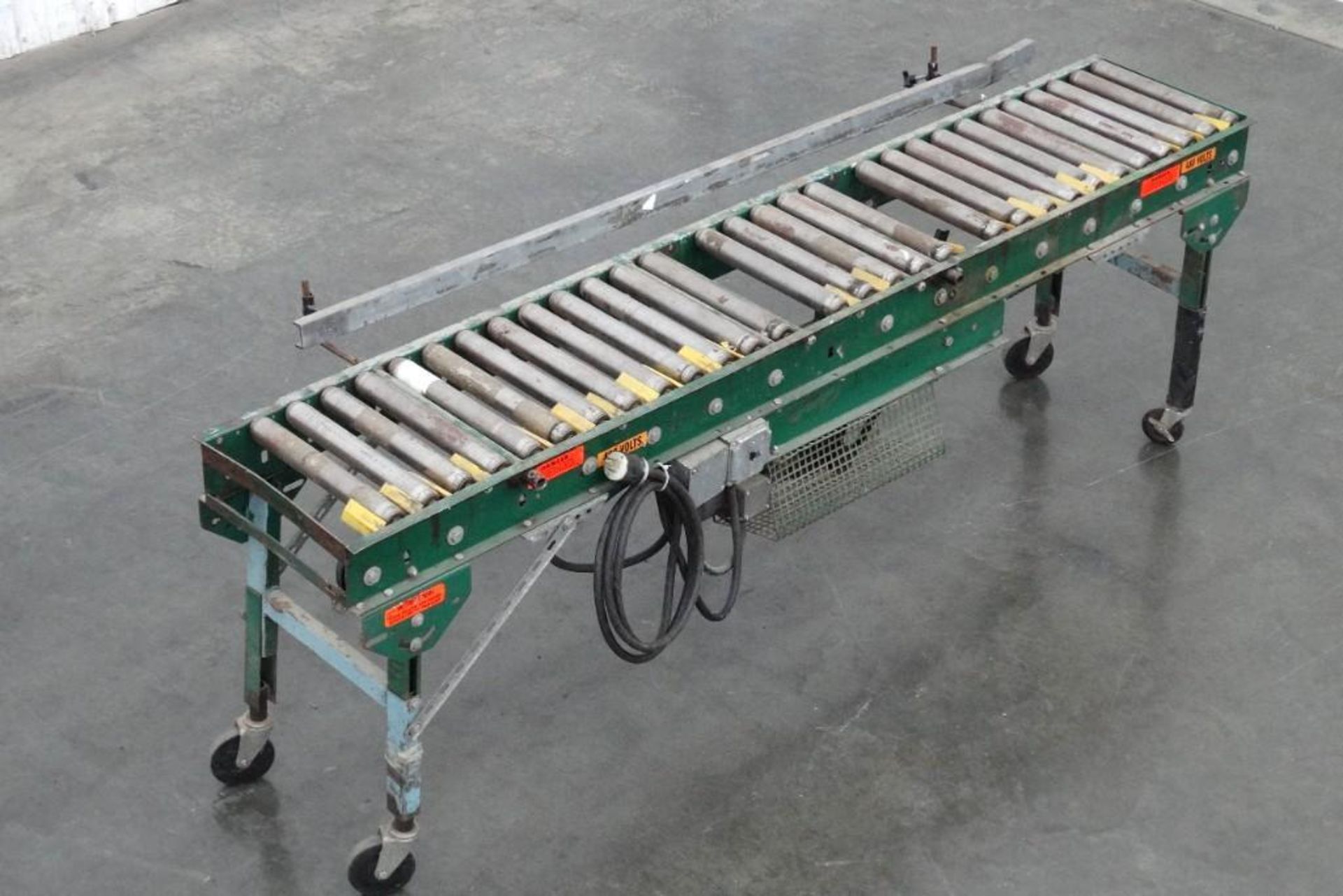 Rapistan 96" L x 15" W V-Belt Live Roller Conveyor - Image 2 of 4