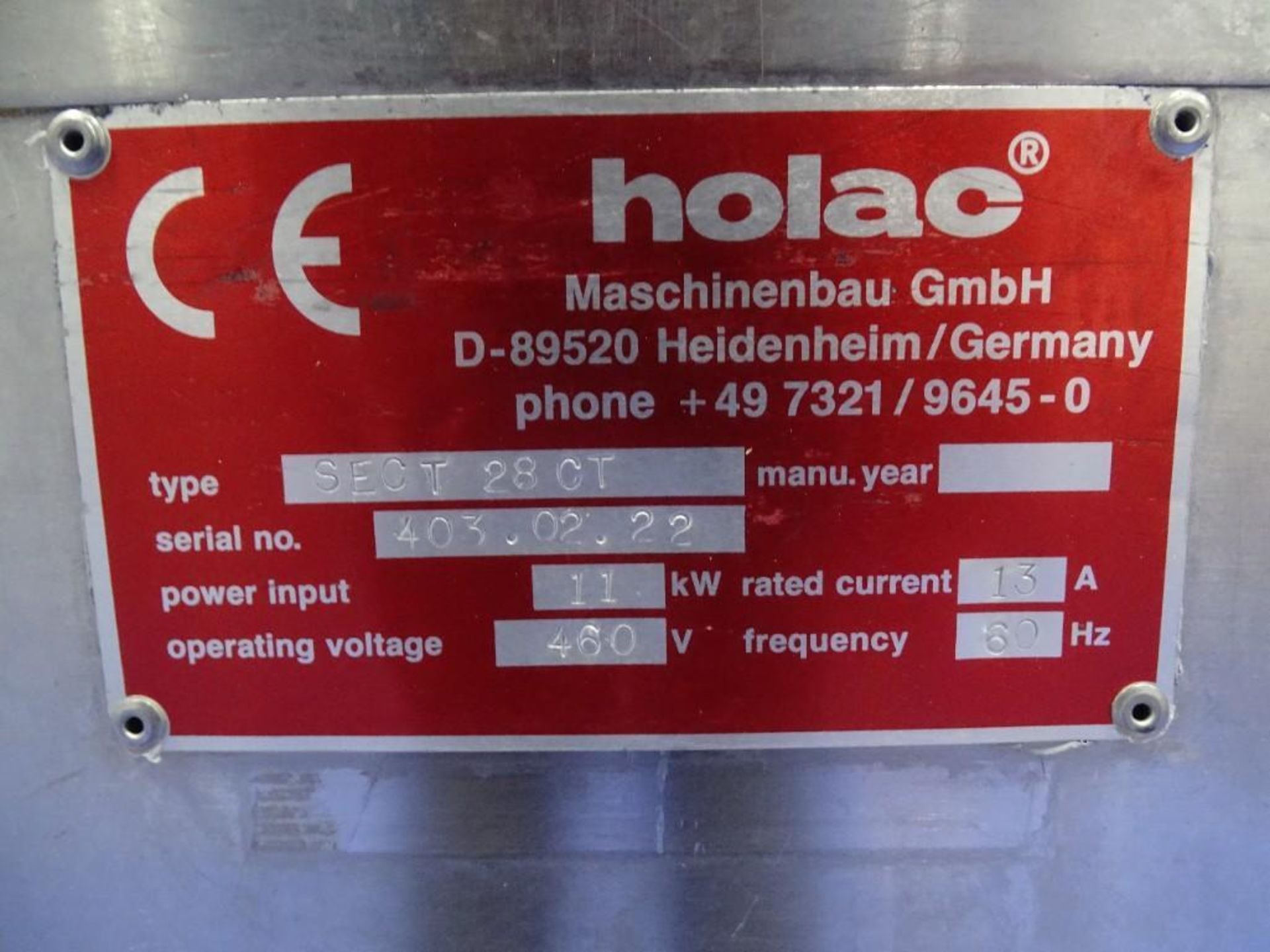 Holac Sect 28 CT Continuous High Volume Slicer - Image 7 of 7