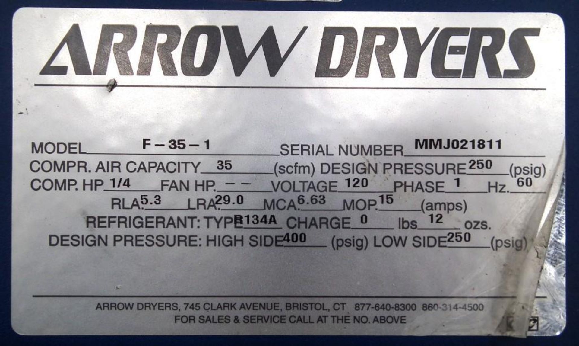 Arrow Dryers F-35-1 Air Dryer - Image 8 of 8