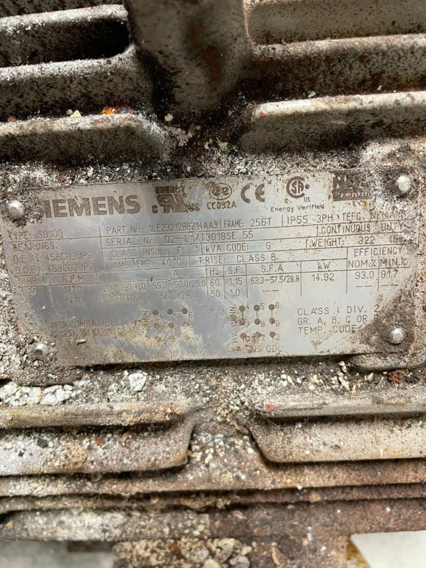 Peerless Pump with 20 Horsepower Siemens Motor - Image 4 of 5