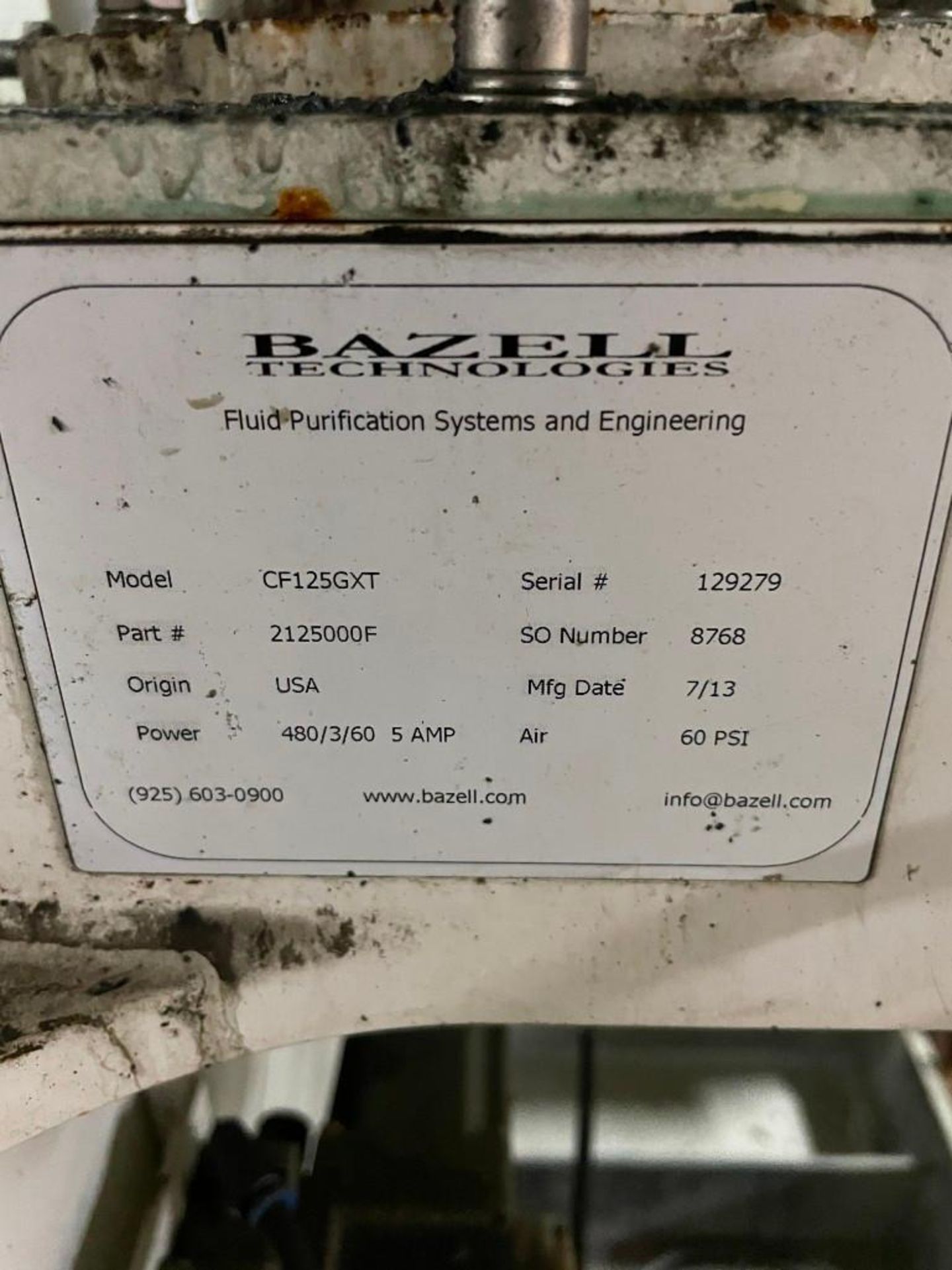 Bazell Technologies CF125GXT Micro Separator - Image 9 of 9