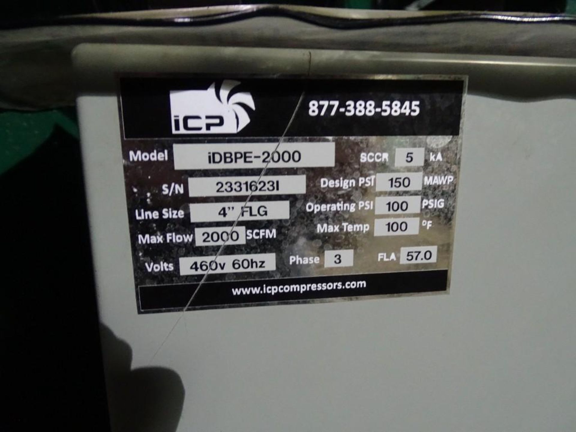 iCP Compressors iDBPE-2000 Dual Tower Heat Reactivated Desiccant Air Dryer - Image 11 of 11