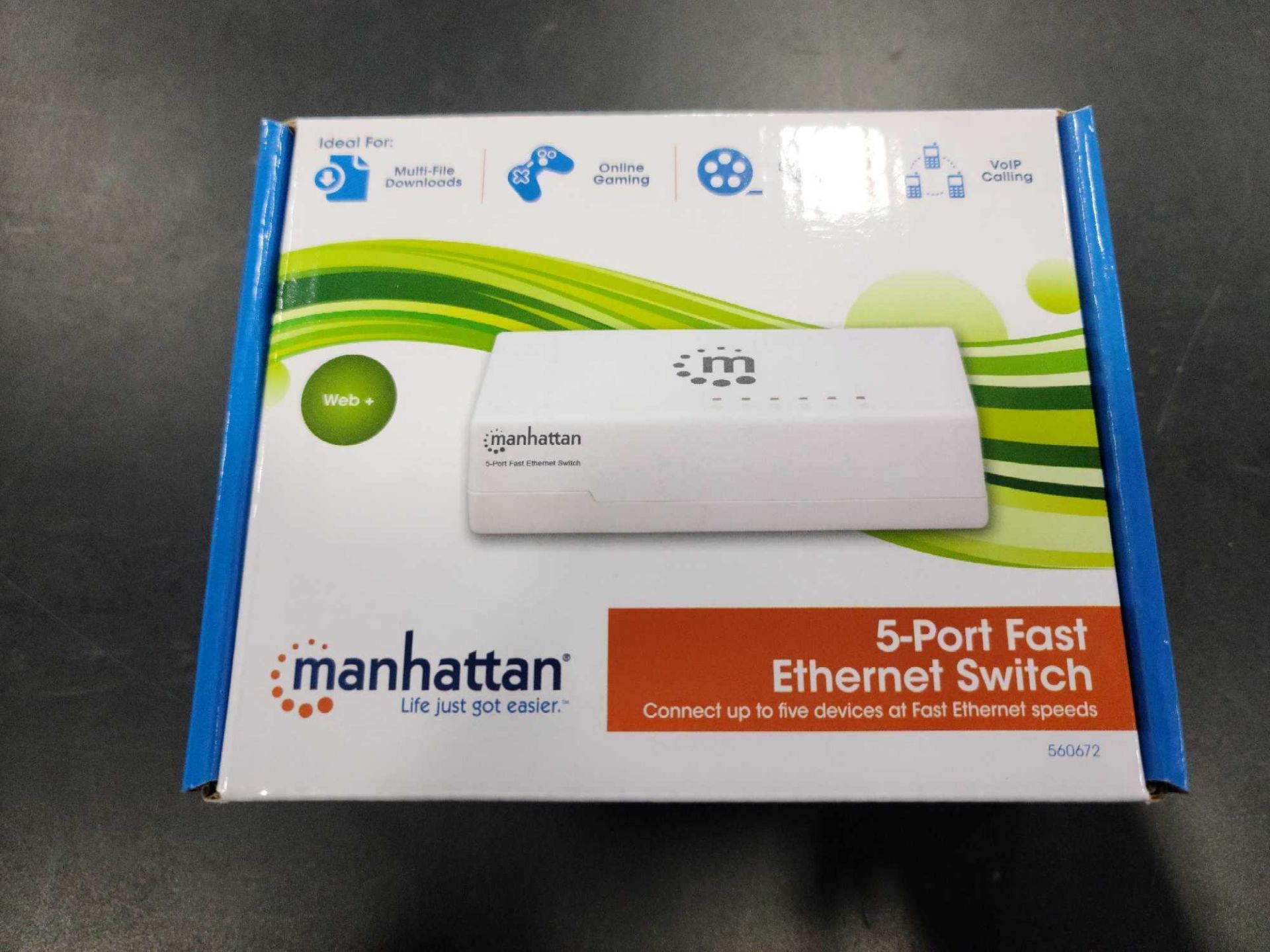 (16) NEW IN BOX manhattan 5-Port Fast Ethernet Switch - Image 2 of 3