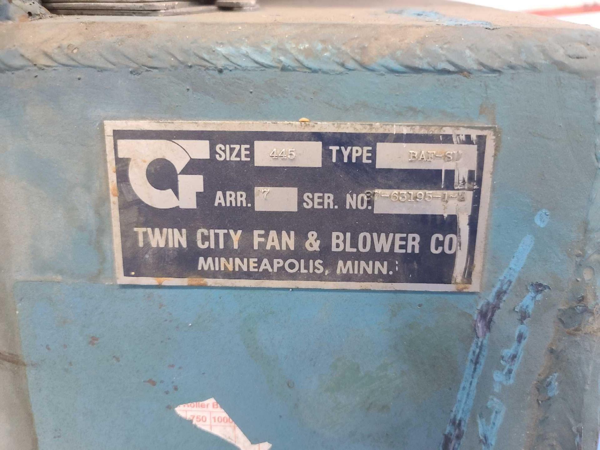 Twin City Fan and Blower BAF-S11 Blower Steel - Image 7 of 7