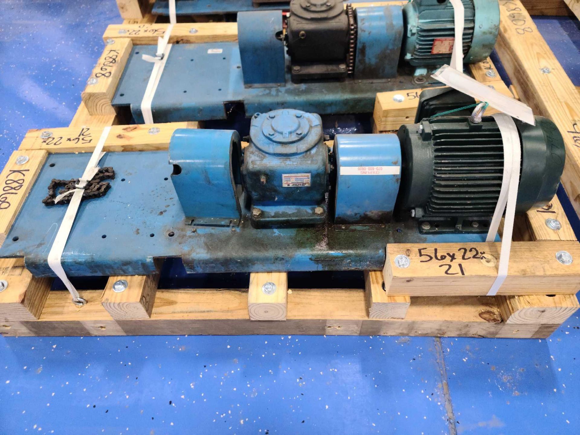 Toshiba 3 HP Motor with Coupling on Steel Skid