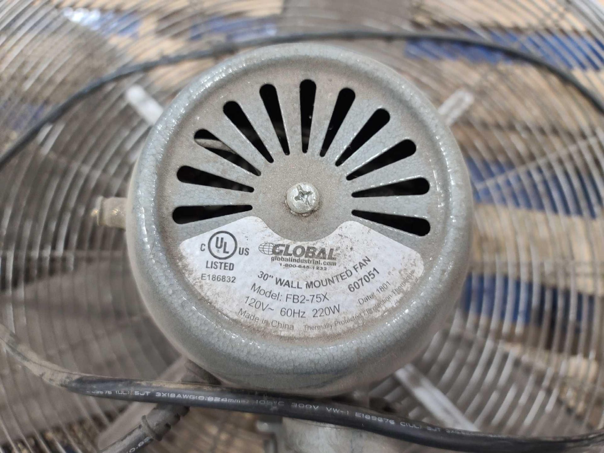 (2) Global 30" Diameter Wall Mounted Fans - Image 3 of 3