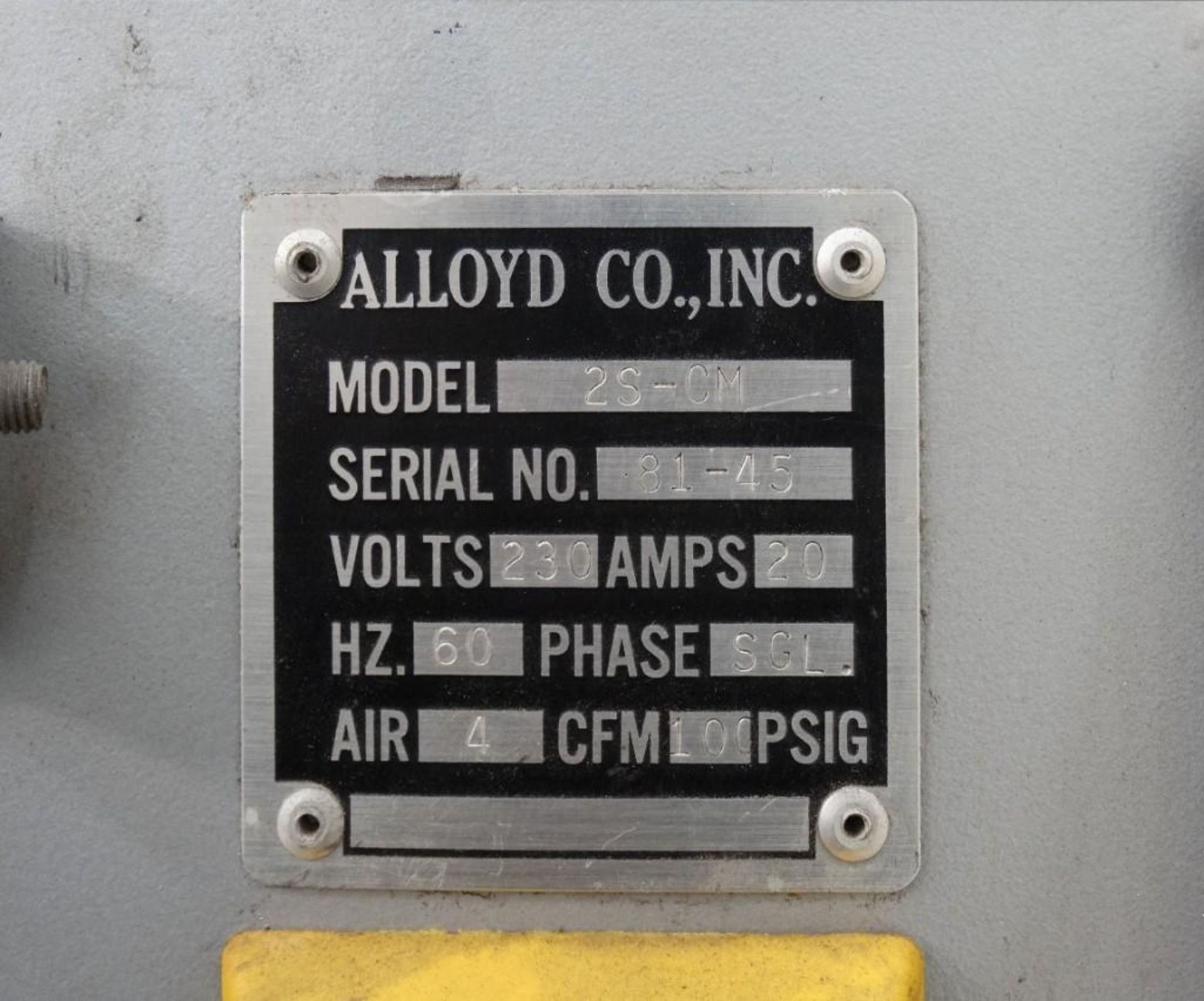 Alloyd 2SC11 Single Station Sealer - Image 11 of 11