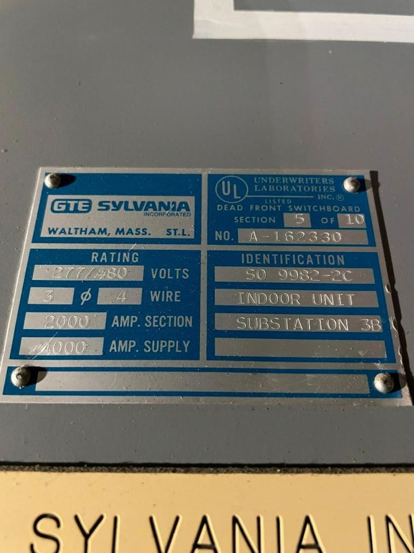 Sylvania Indoor Unit Substation 13.8KV - Image 2 of 2