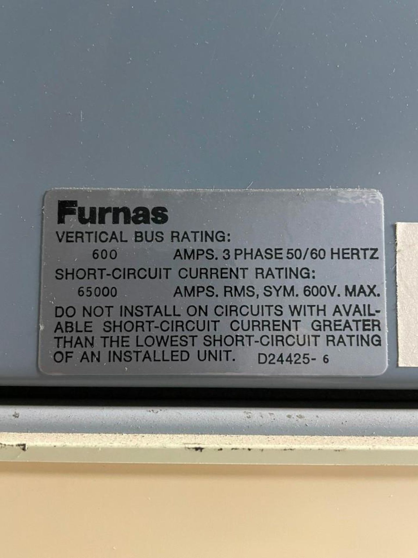 Furnas System 89 Model 89BFV9353-2 Motor Control Center - Image 4 of 6