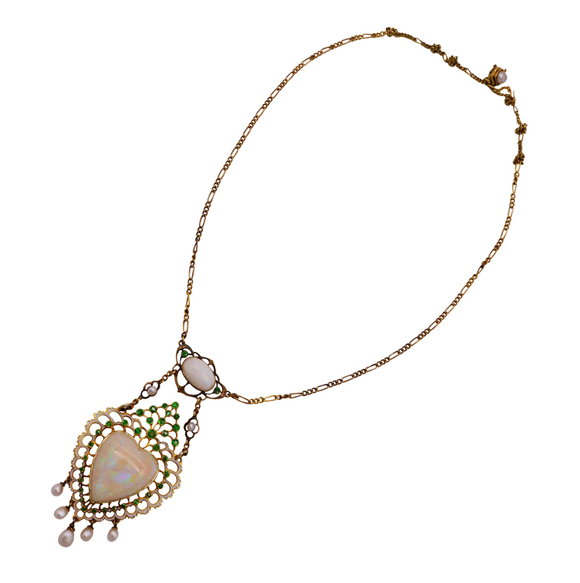 Collier Art Deco mit Opal-Anhänger - Image 3 of 5