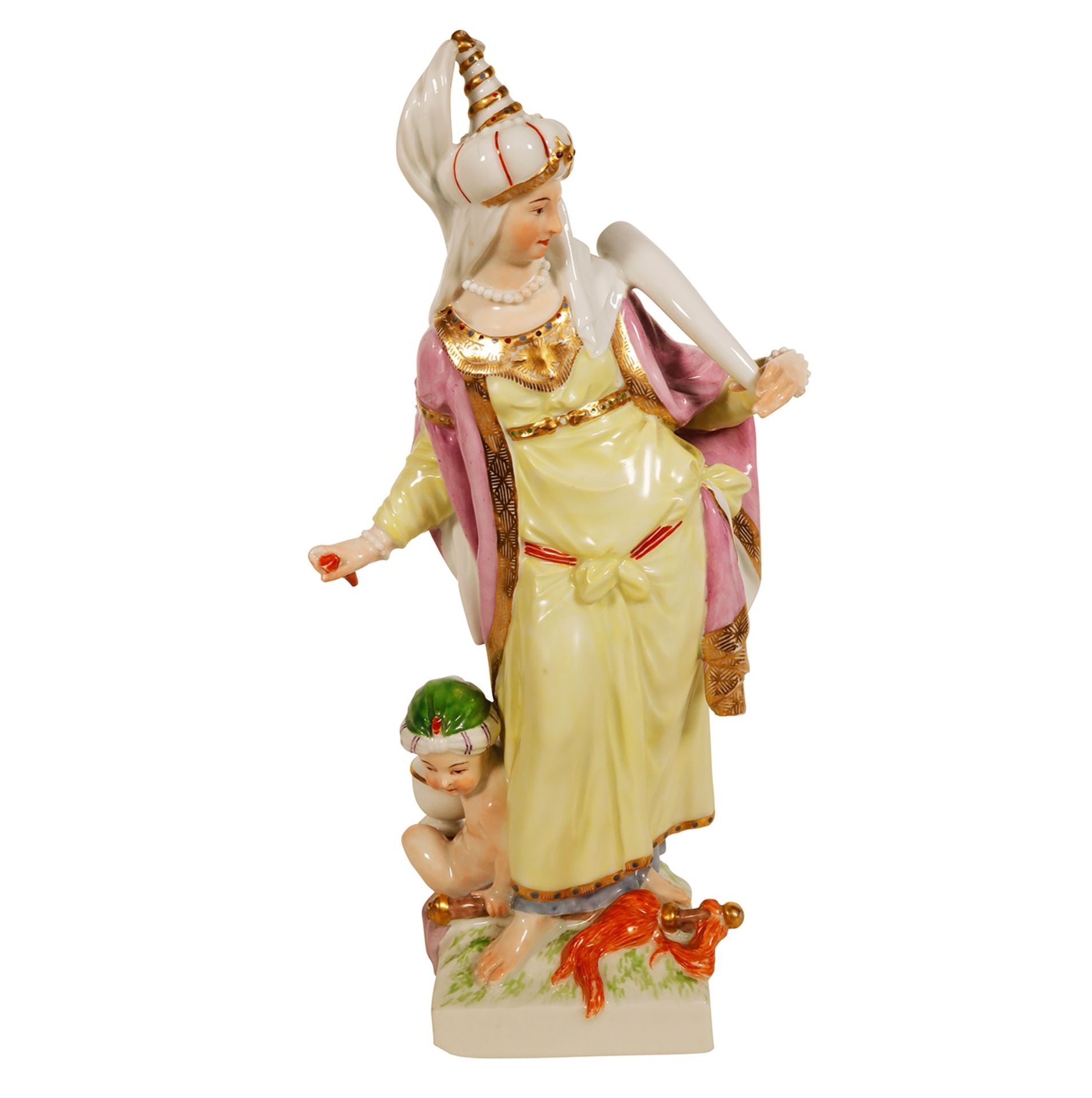 KPM Porzellanfigur Orientalische Dame mit Stoßzahn