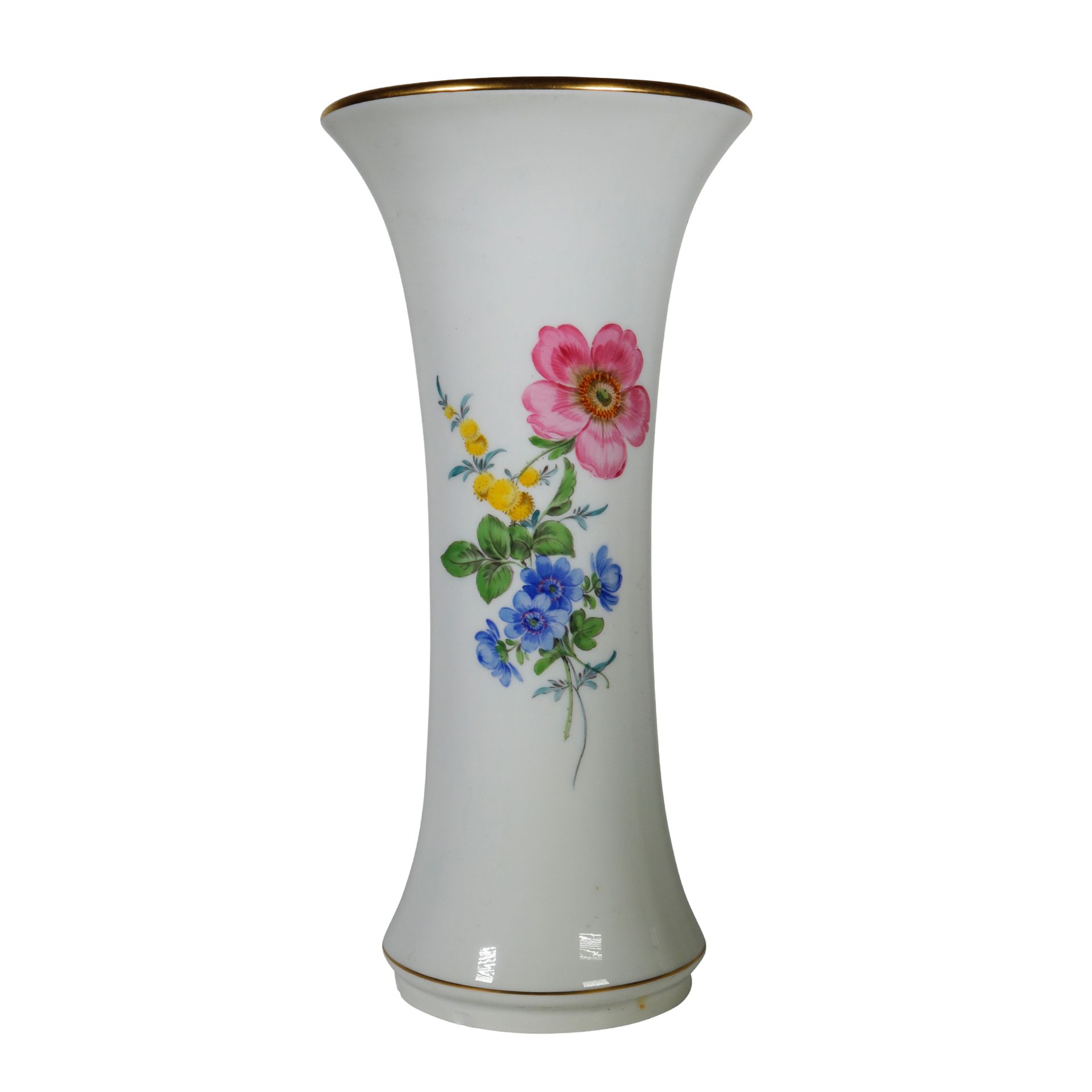 MEISSEN Porzellan Vase mit Blumen
