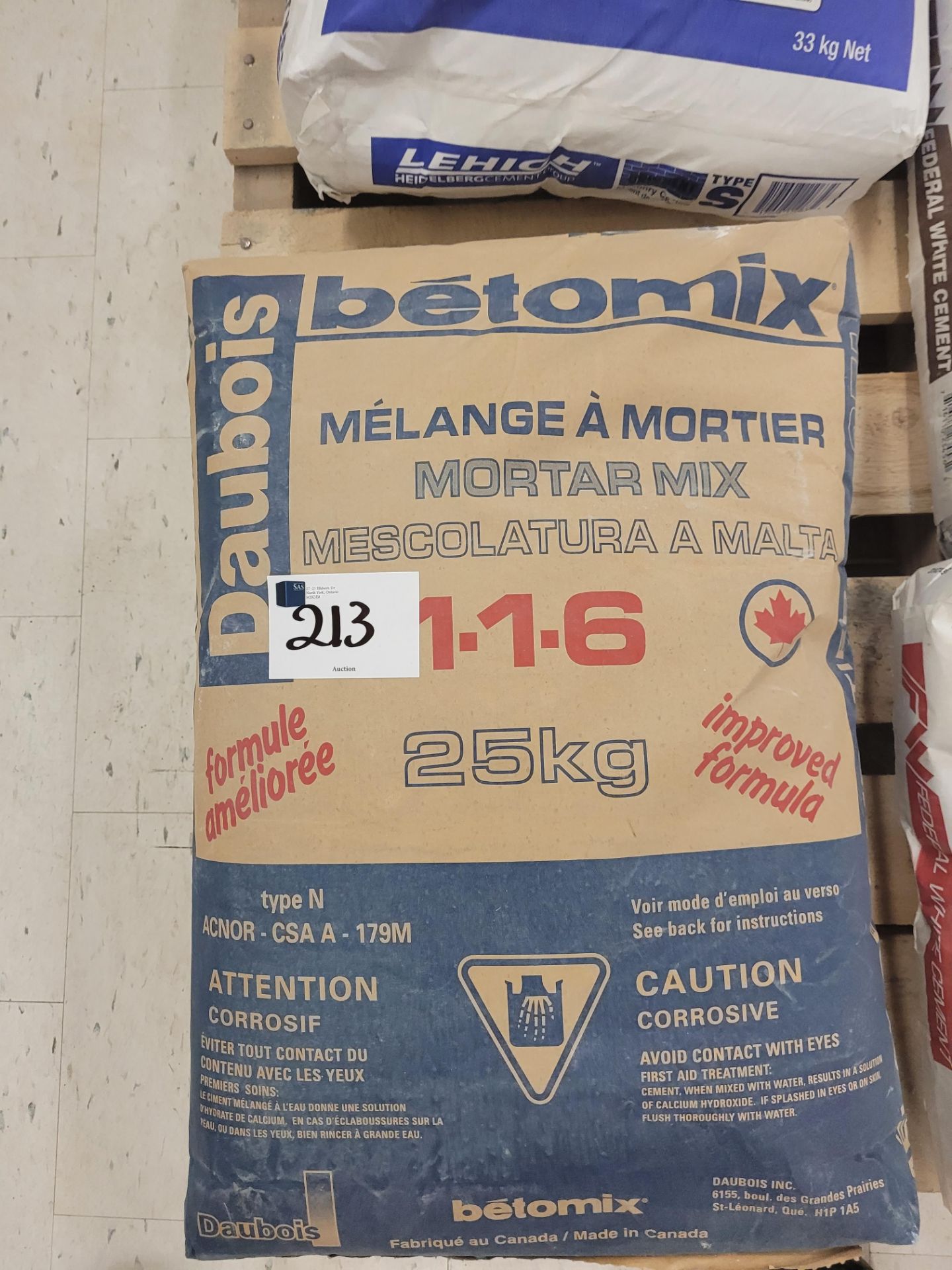 Betonmix Mortar Mix 1-1-6 25k/55lb (Full Skid)