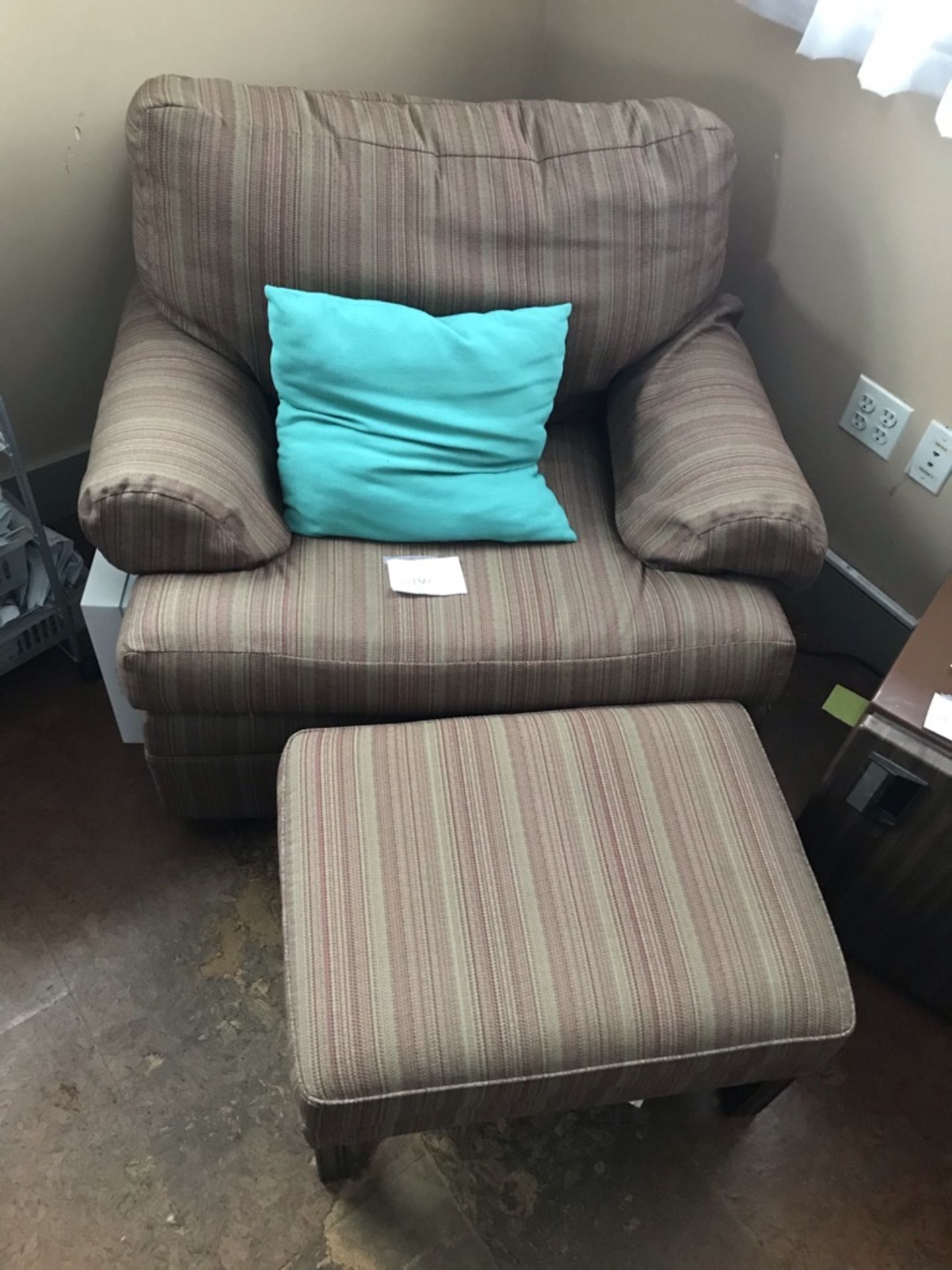 LOT OF: ARM CHAIR W/ OTTOMAN