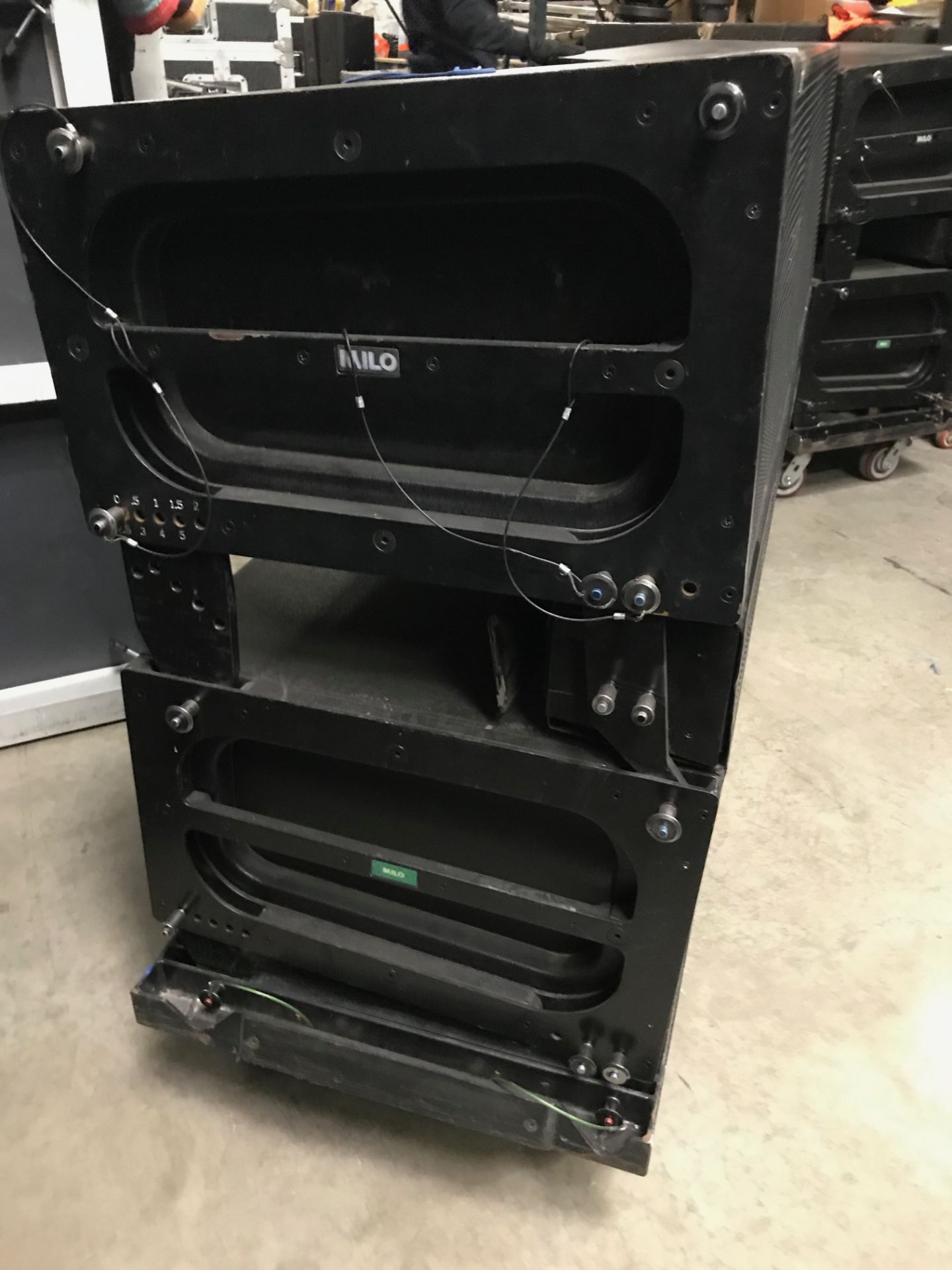LOT OF: (2) MEYER SOUND, MILO HP MONITORS W CART AND ONE SPACER - Image 5 of 7