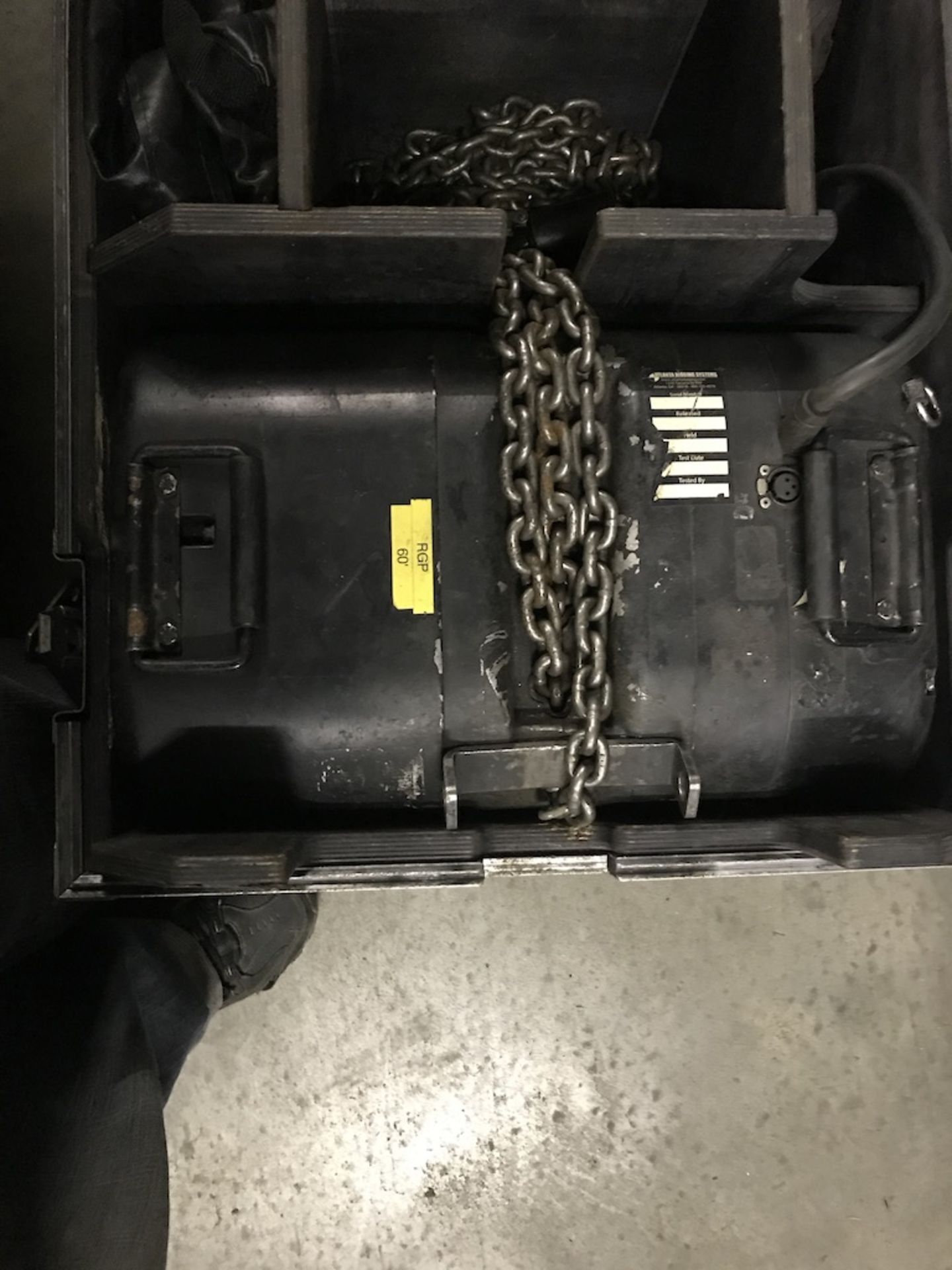 LOT OF: (2) ATLANTA RIGGING SYSTEMS LODESTAR ELECTRIC CHAIN HOISTS RATED FOR 1 TON, BOTH HAVE 60' FE - Image 4 of 5