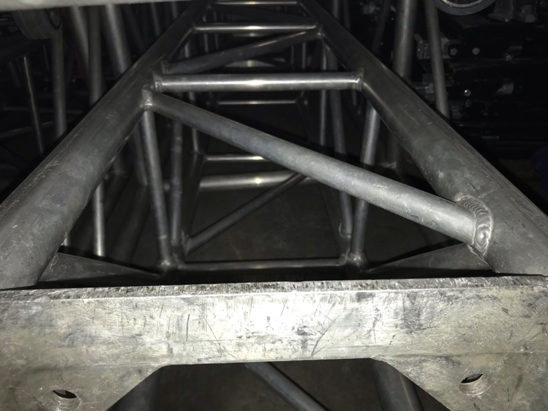 LOT OF: (2) 16" X 16" X 10'L ALUMINUM TRUSS - Image 3 of 6