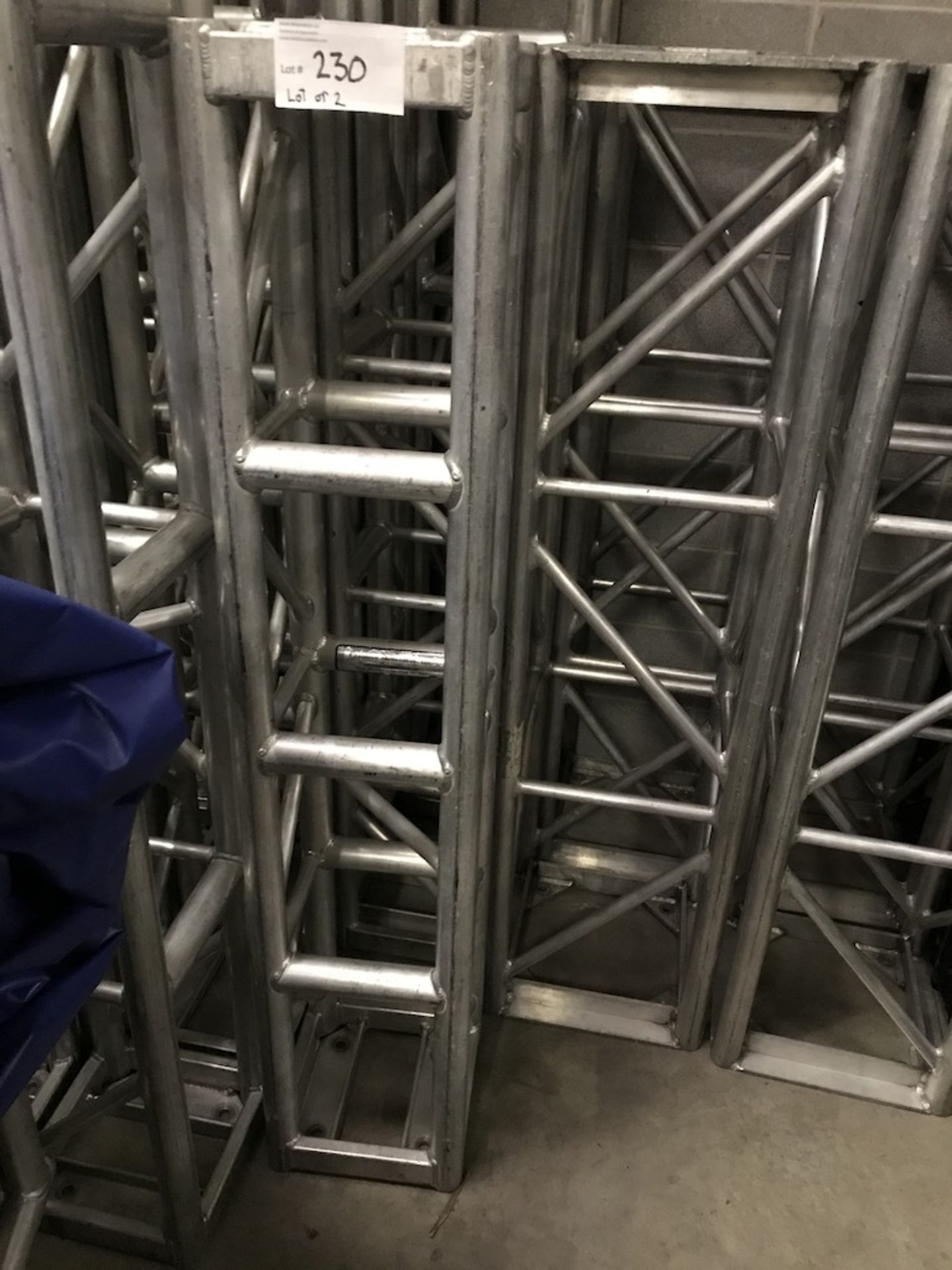 LOT OF: (2) 12" X 12" X5' L ALUMINUM TRUSS