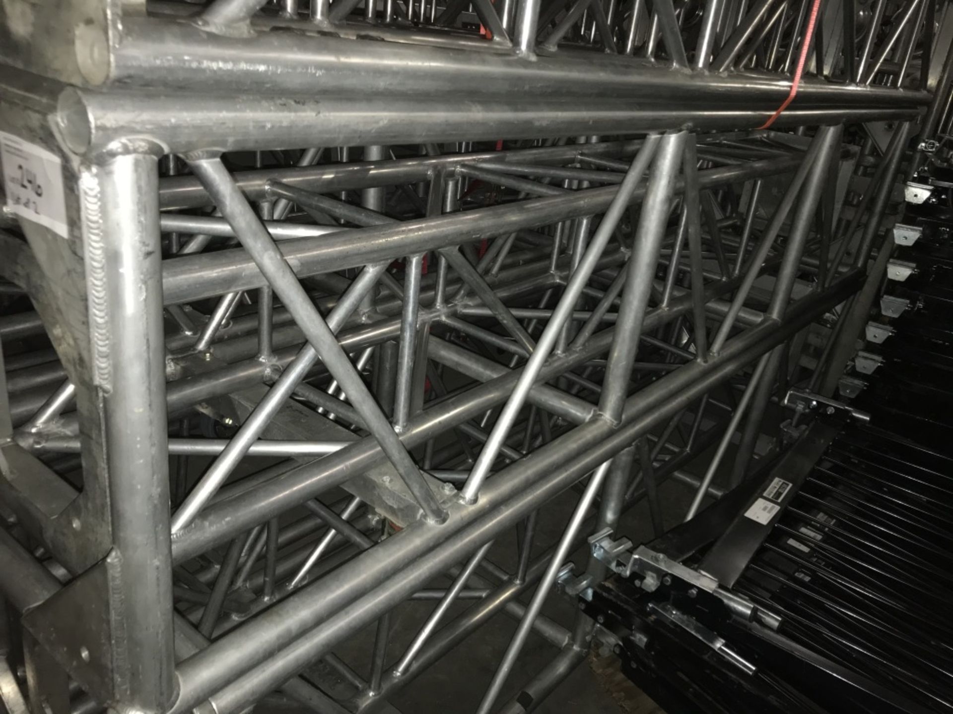 LOT OF: (2) 30" X 26" X 10'L WHEELED ALUMUNIUM TRUSS - Image 2 of 3