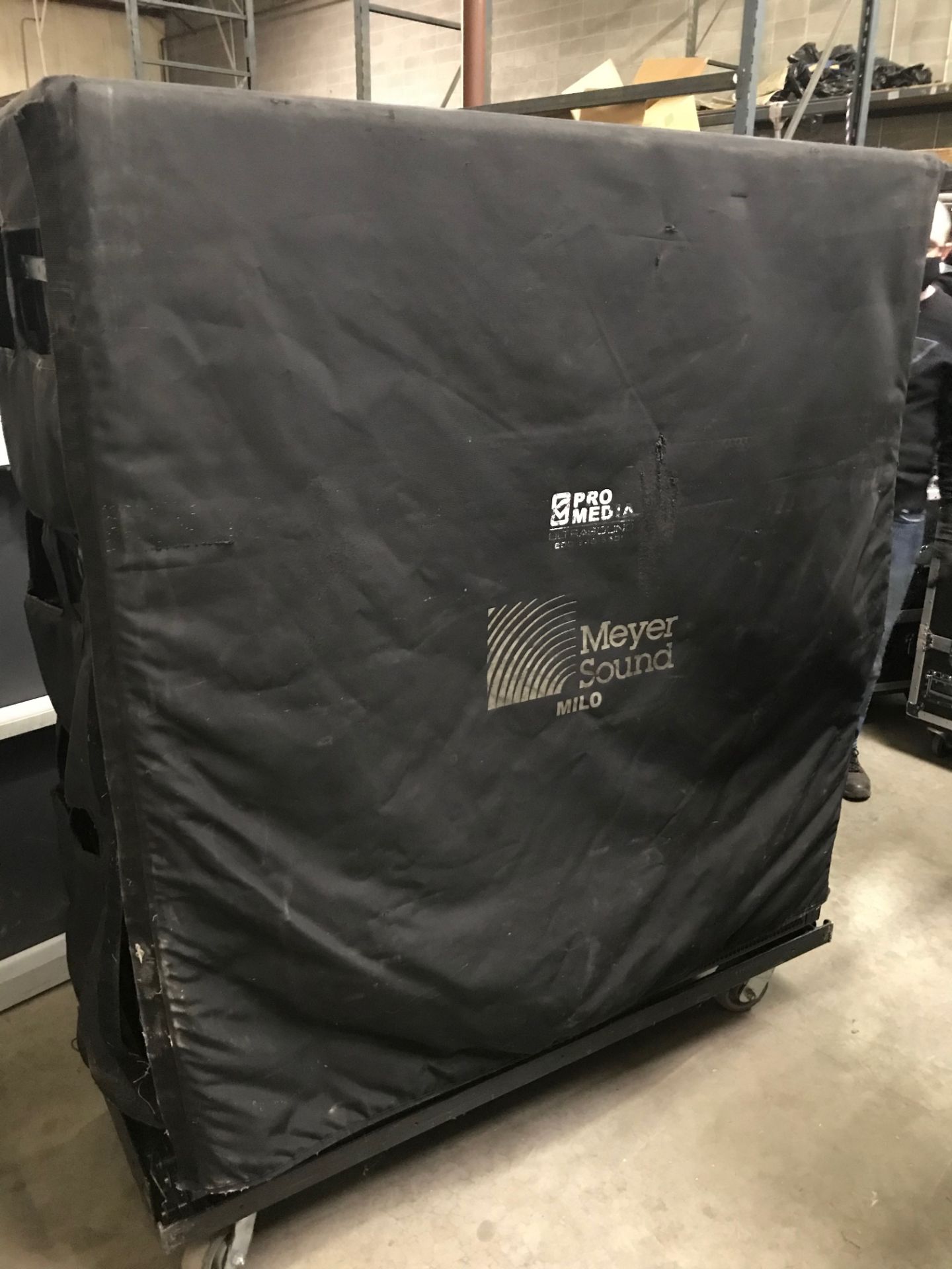 LOT OF: (4) MEYER SOUND, MILO HP MONITORS W/ ROLLING CART AND DUST COVER - Image 8 of 8