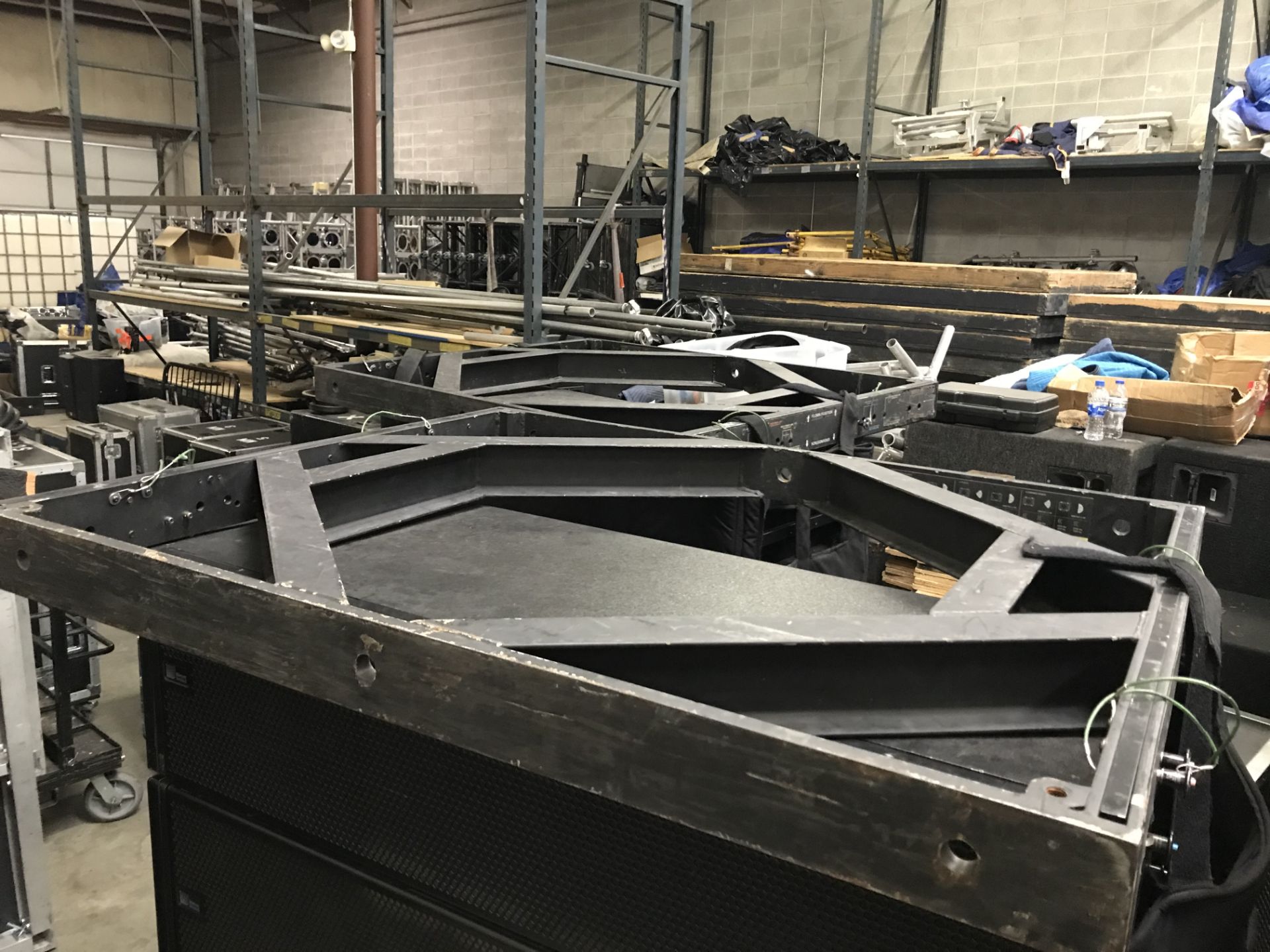 LOT OF: (4) MEYER SOUND, MILO HP MONITORS W/ ROLLING CART AND (1) 43" X 54" STEEL FRAME GROUNDSTACK - Image 12 of 12