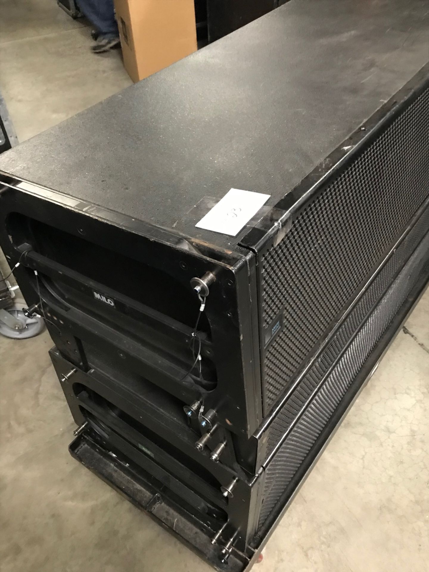 LOT OF: (2) MEYER SOUND, MILO HP MONITORS W CART AND ONE SPACER - Image 2 of 6