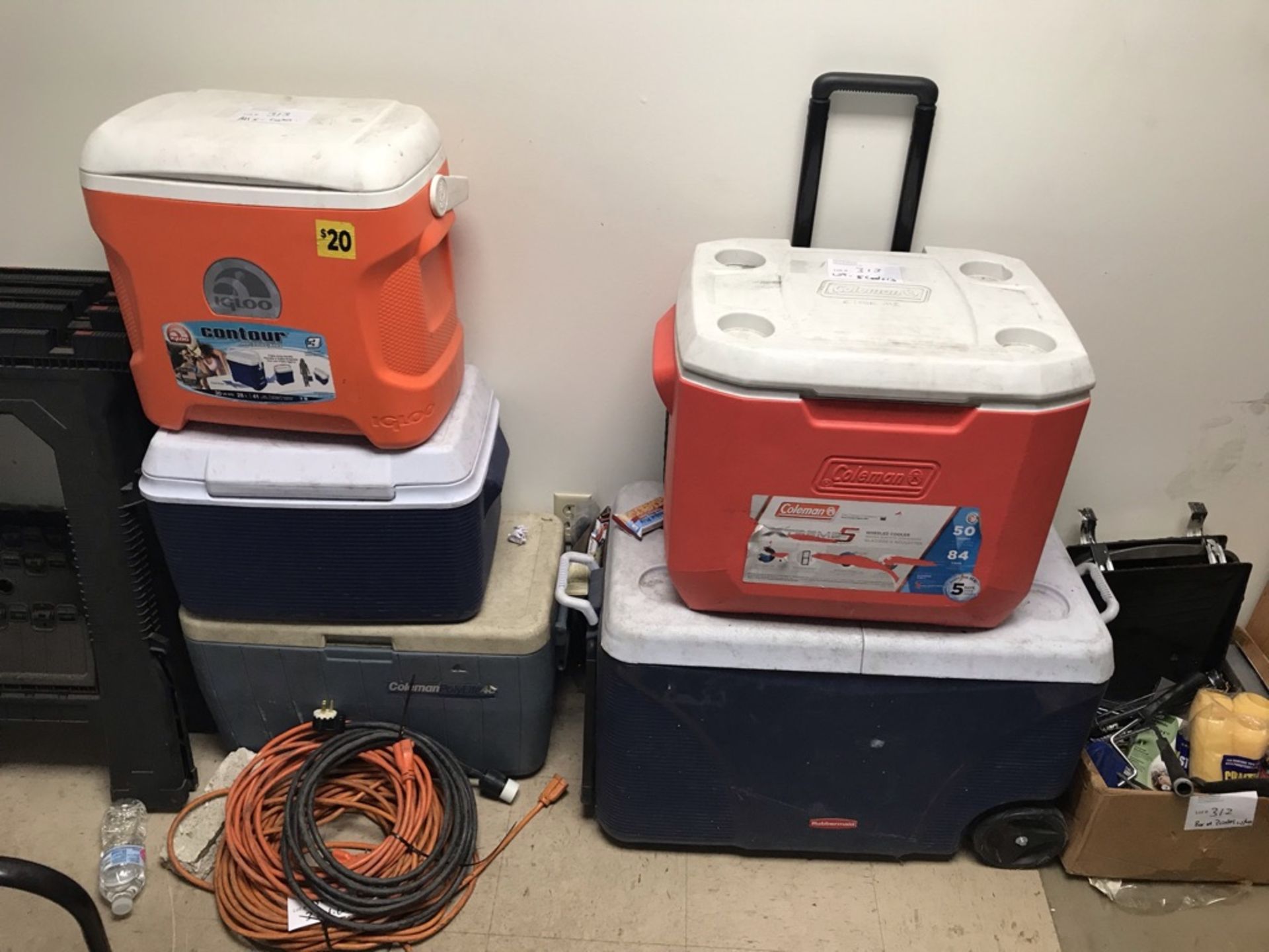 LOT OF: (5) ASSORTED COOLERS