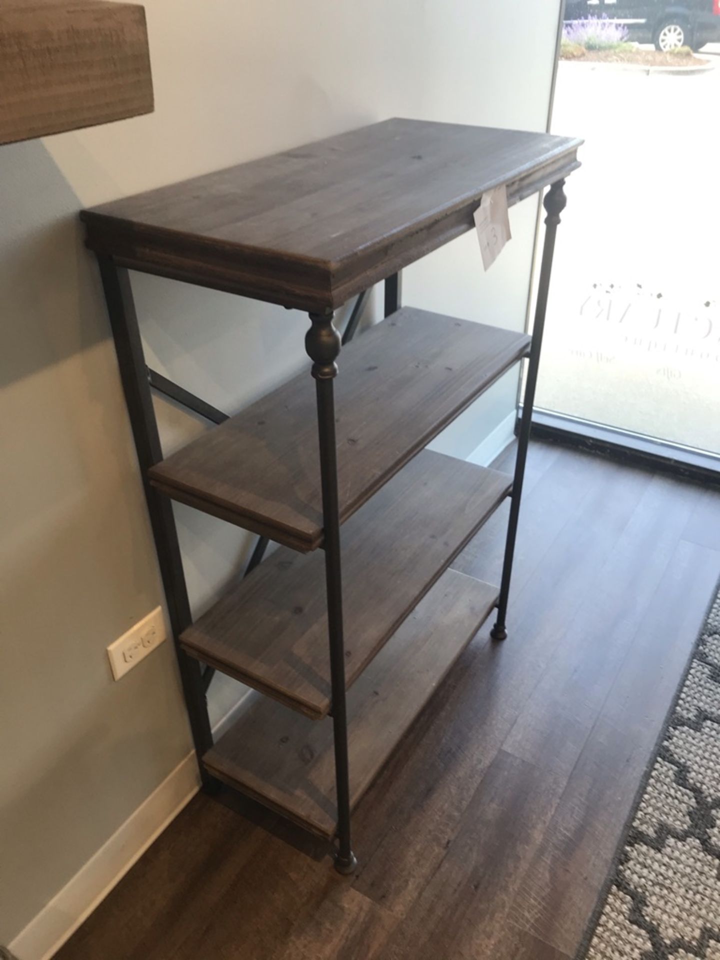 4-TIER WOOD AND METAL CONTRUCTED BOOK SHELF, APPROX 29X44X14 - Image 2 of 3