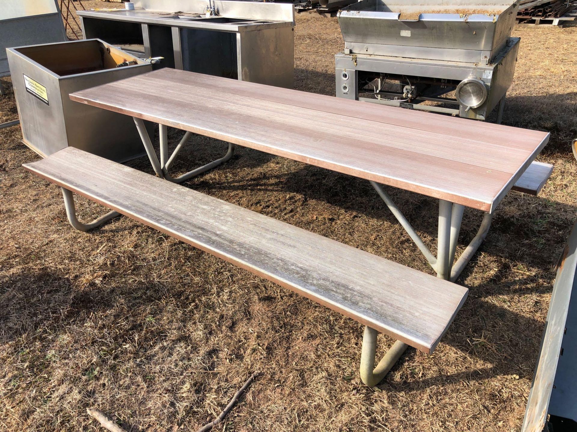 8ft Aluminum Picnic Table - Image 3 of 4