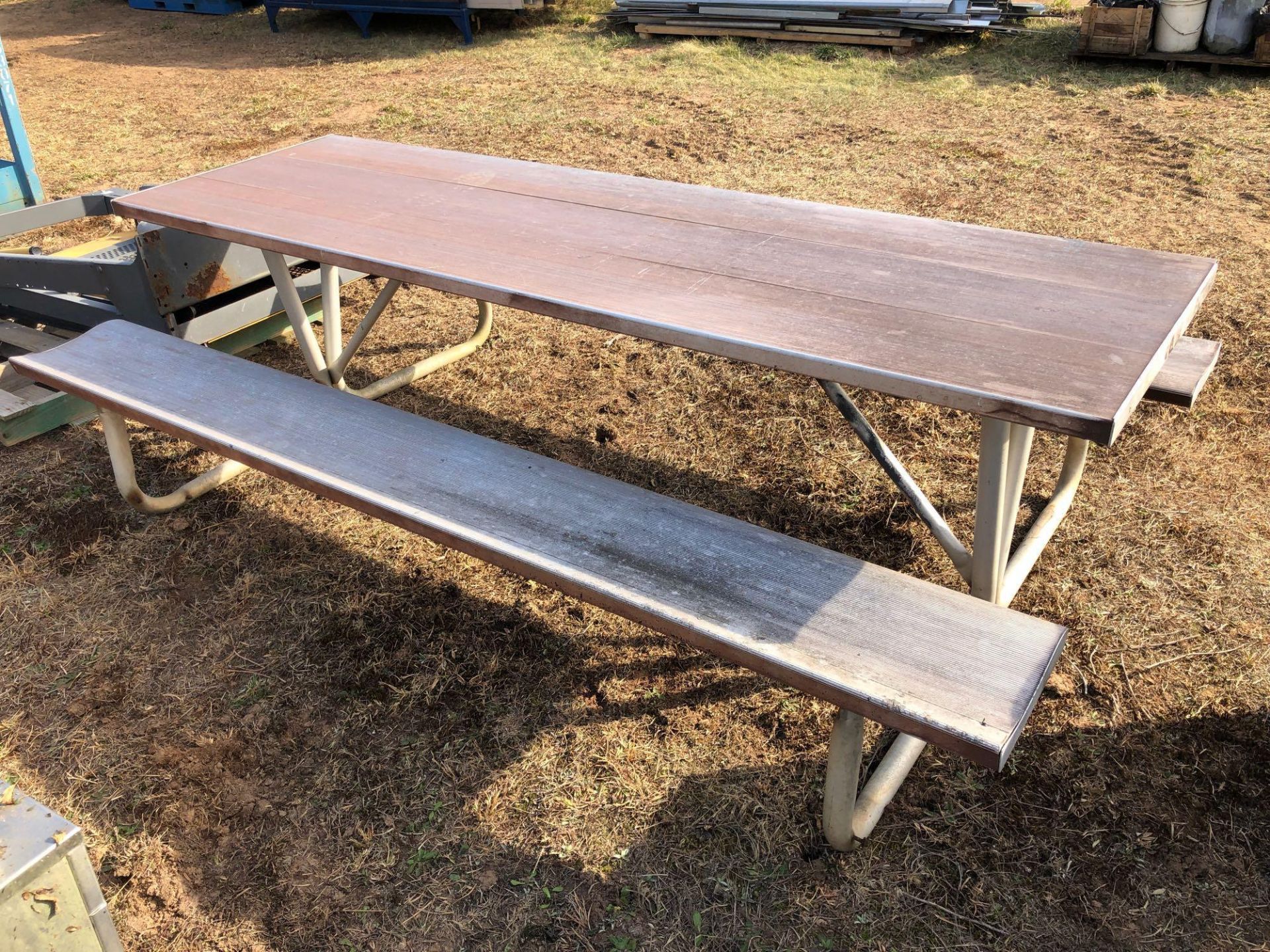 8ft Aluminum Picnic Table - Image 2 of 4