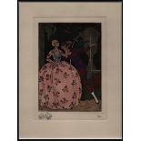 GEORGES BARBIER (1882-1932) THEATRE HAND-COLOURED ETCHING ON WOVE ca. 1912 ARTIST PROOF