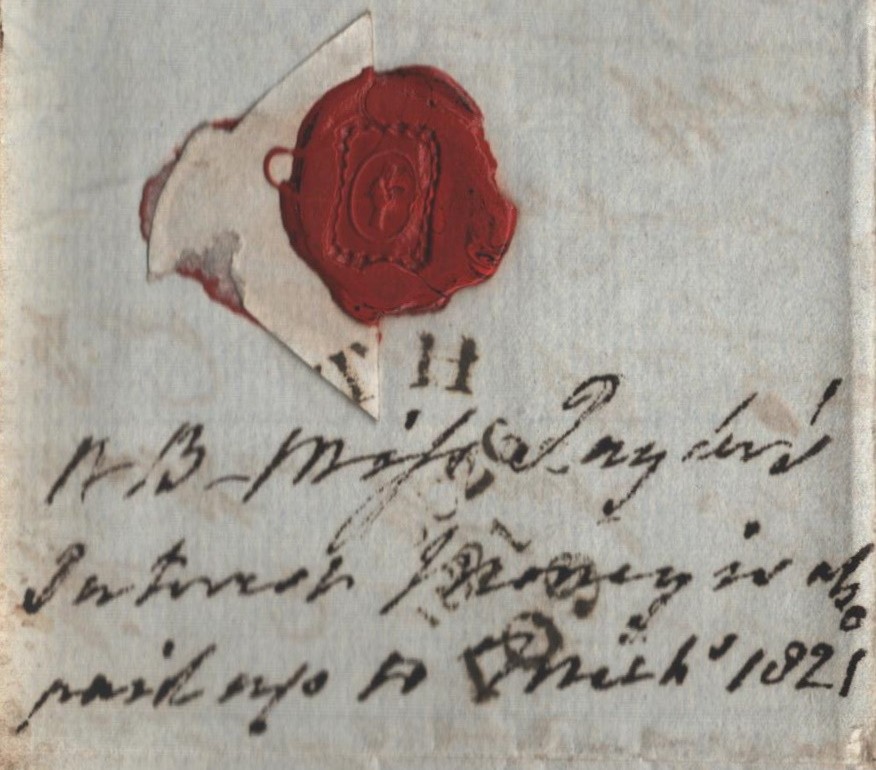 1821 PRE-STAMP ENTIRE LETTER WITH PENNY POST STAMP - Image 3 of 4