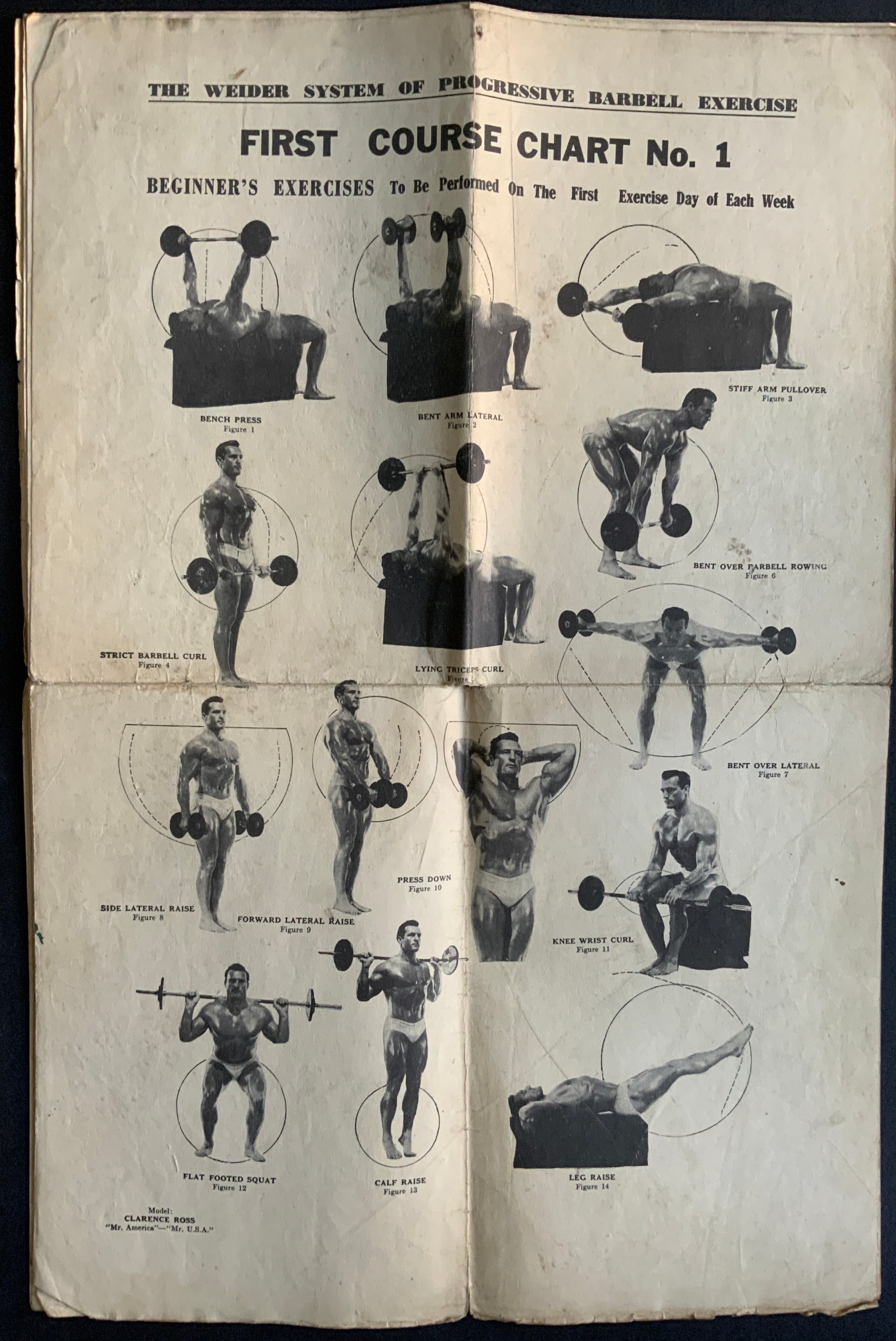 SIX THE WEIDER SYSTEM OF PROGRESSIVE BARBELL EXERCISE FIRST COURSE CHARTS