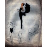 SKETCH DRAWING OF BALLET DANCERS COSTUMES