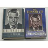 TWO BOOKS ABOUT KING EDWARD VIII BY PHILIP ZIEGLER, ONE SIGNED