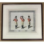 FRAMED OUTSIDE GUARD. ST. GEORGES GUARD. INSIDE GUARD. PRINT BY THOMAS ROWLANDSON