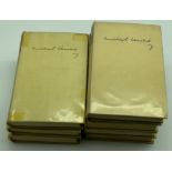 WINSTON CHURCHILL THE SECOND WORLD WAR IN SIX VOLUMES BY REPRINT SOCIETY LONDON
