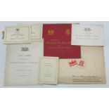 SELECTION OF BANQUET PROGRAMMES THE GUILDHALL, CITY OF LONDON
